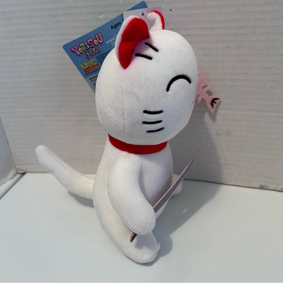 Yorisou Pet Cat With Knife & Sushi Plush 8” - Picture 4 of 6